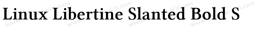 Linux Libertine Slanted Bold Slante字体转换